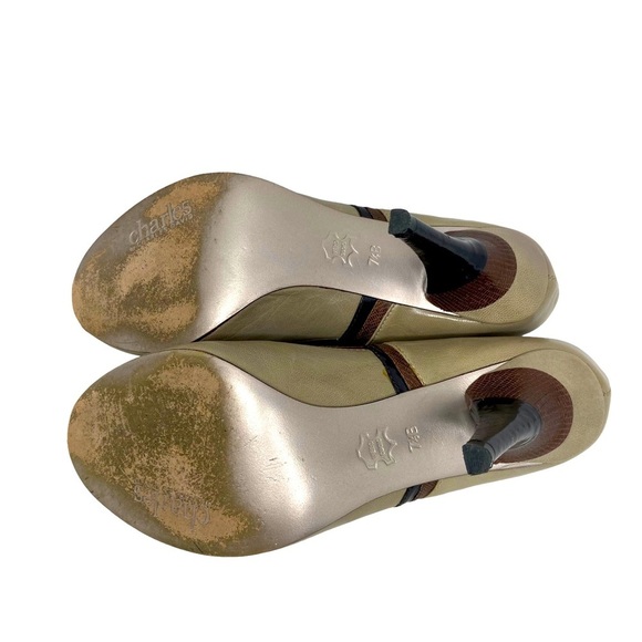 Charles by Charles David. Tru-tone Open Toe Strap Heels Size 7-1/2”B - Picture 5 of 8